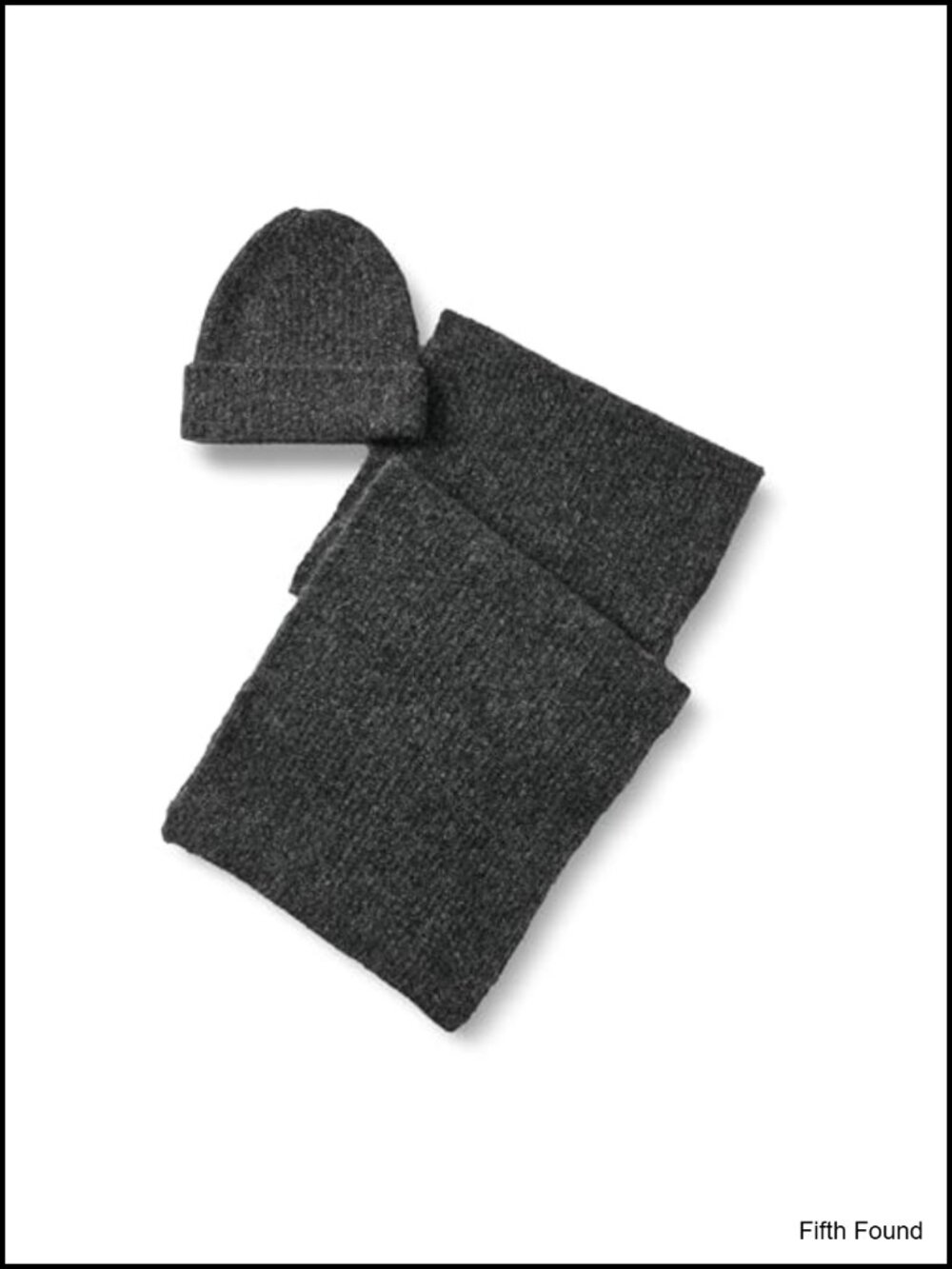 Faux Mohair Beanie Scarf Set Ribbed Knit Winter Hat Women Men